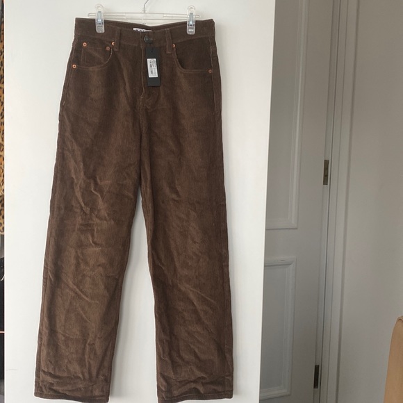 Motel Rocks Pants & Jumpsuits Motel Rocks Brown Corduroy Straight